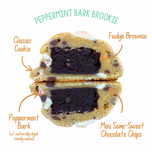 Peppermint Bark Brookie